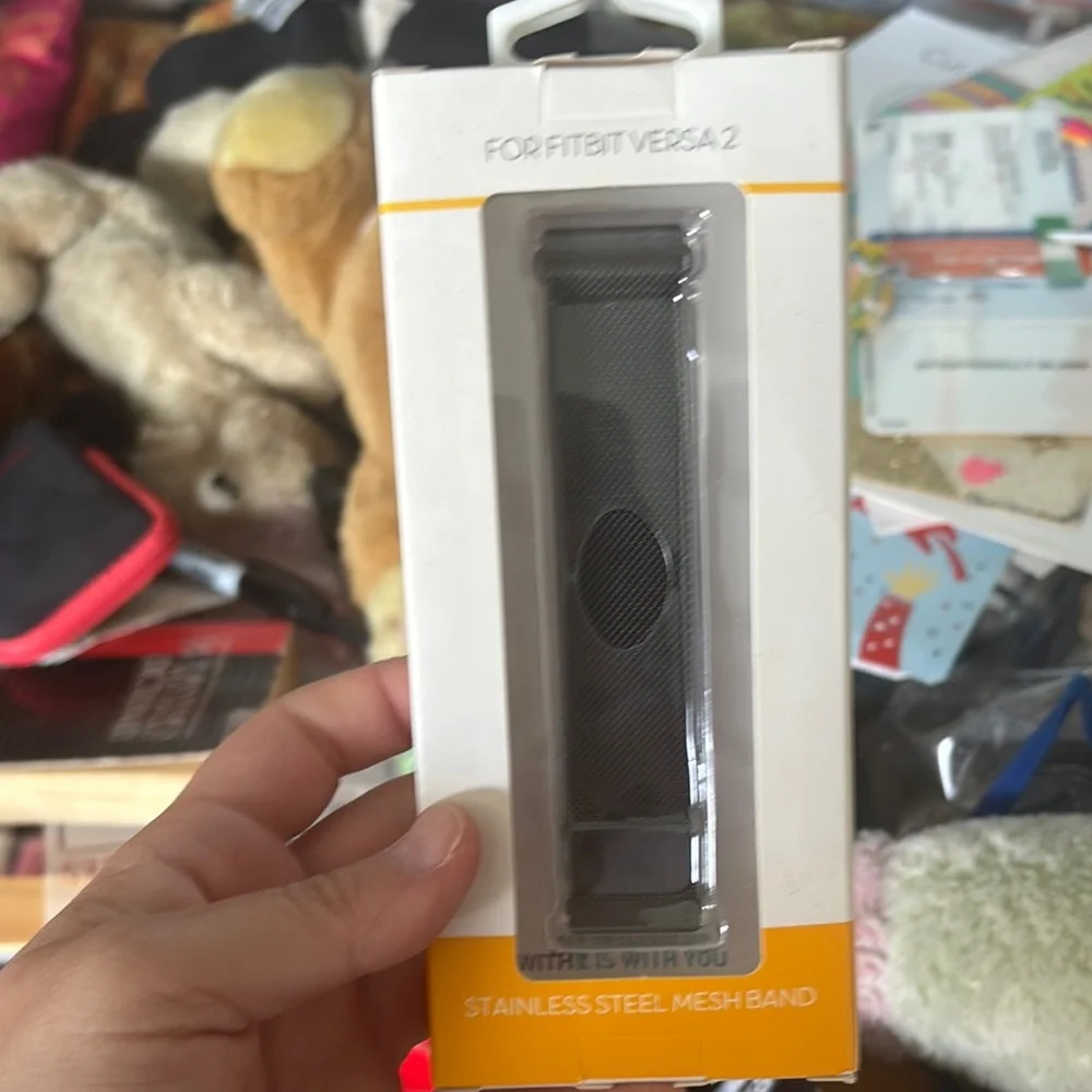 Fitbit Versa 2 Black Stainless Steel Band